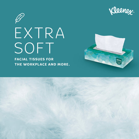 Kleenex Professional Standard Facial Tissue, 2-ply, White, 100 Sheets/Box, 36 Boxes/Carton