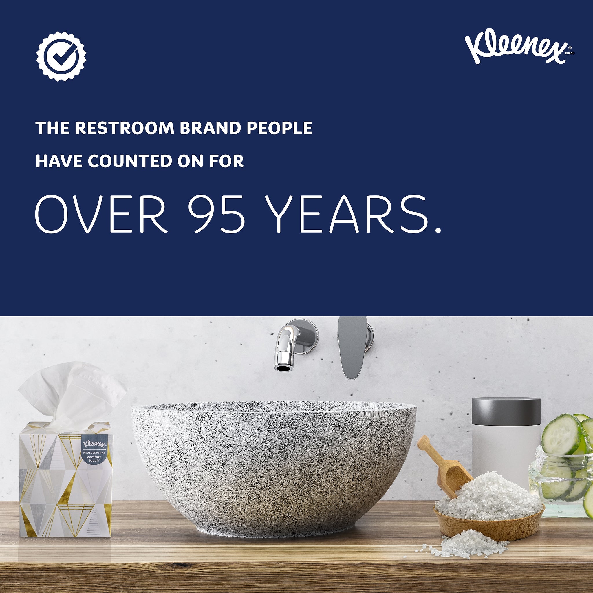 Kleenex Professional Standard Facial Tissue, 2-Ply, White, 125 Sheets/Box, 48 Boxes/Carton
