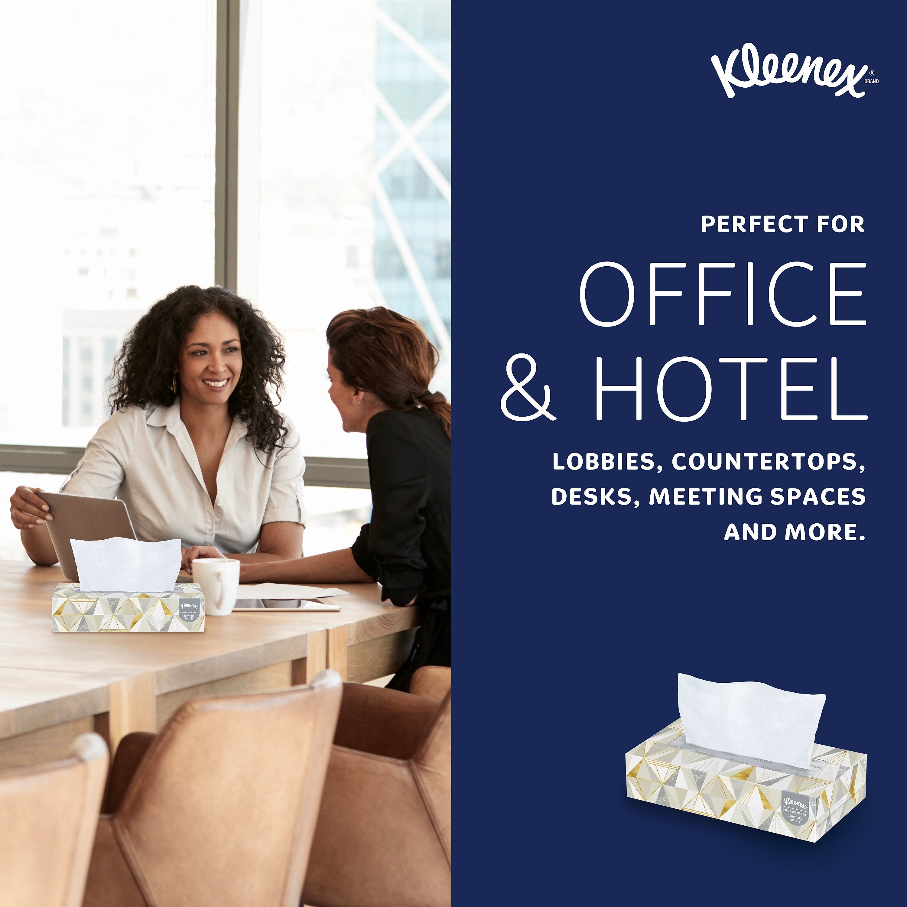 Kleenex Professional Standard Facial Tissue, 2-ply, White, 125 Tissues/Box