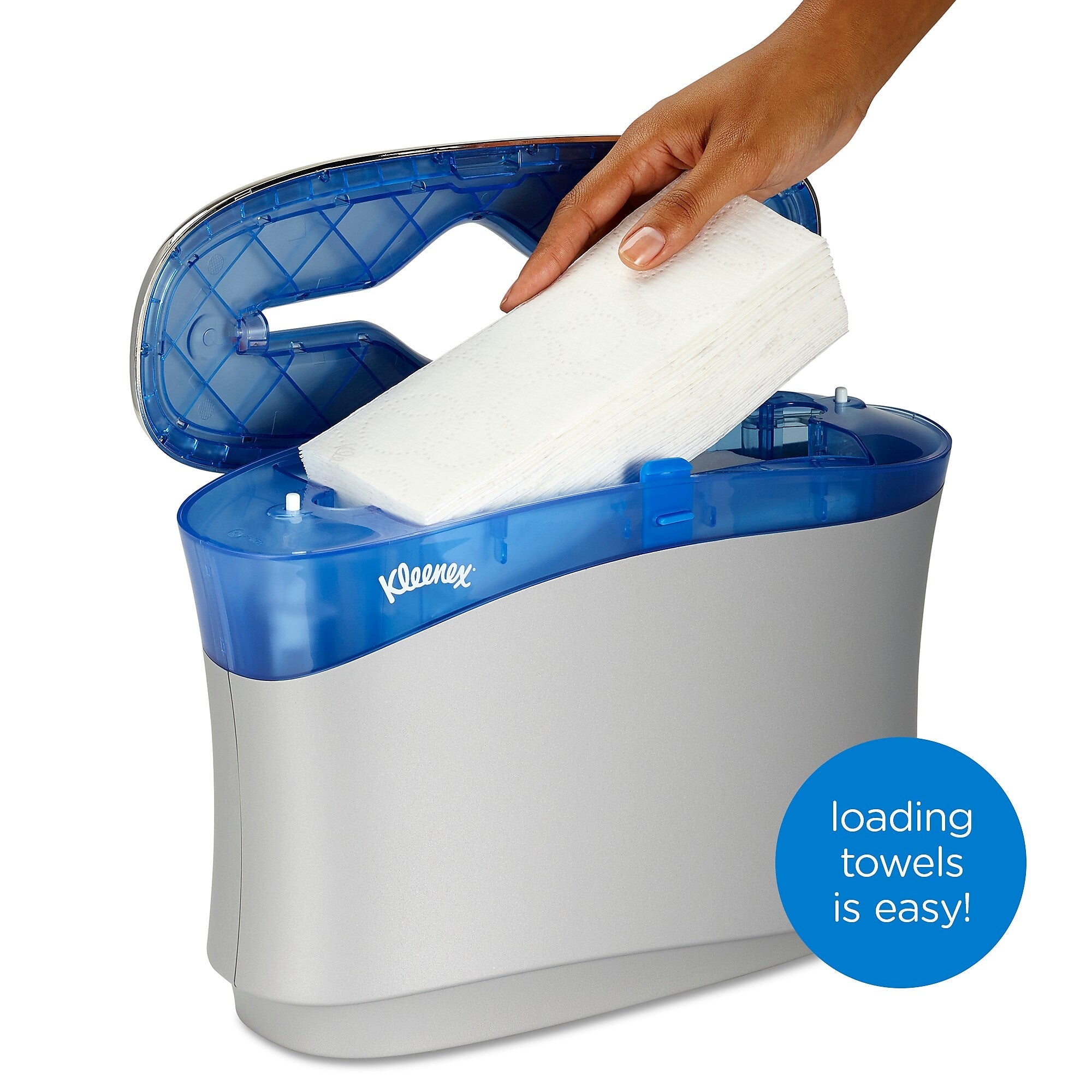 Kleenex® Reveal Countertop System Hand Towel Dispenser, Soft Grey