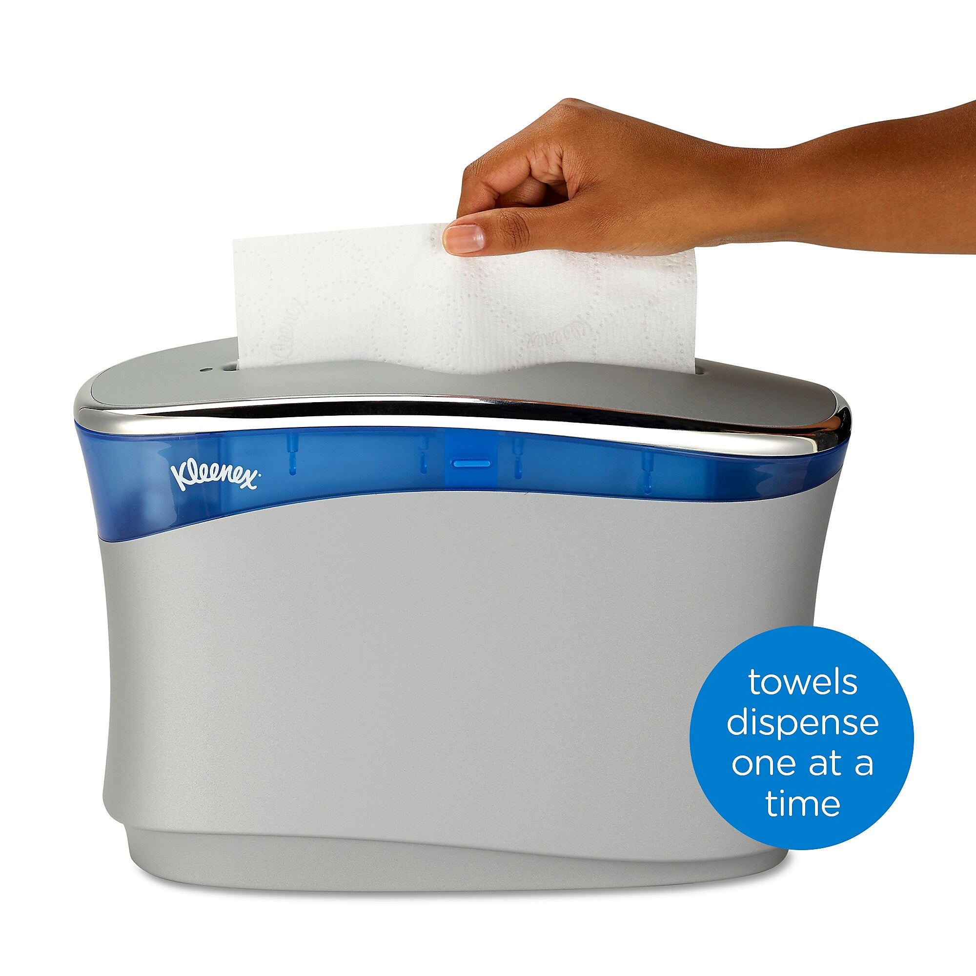 Kleenex® Reveal Countertop System Hand Towel Dispenser, Soft Grey