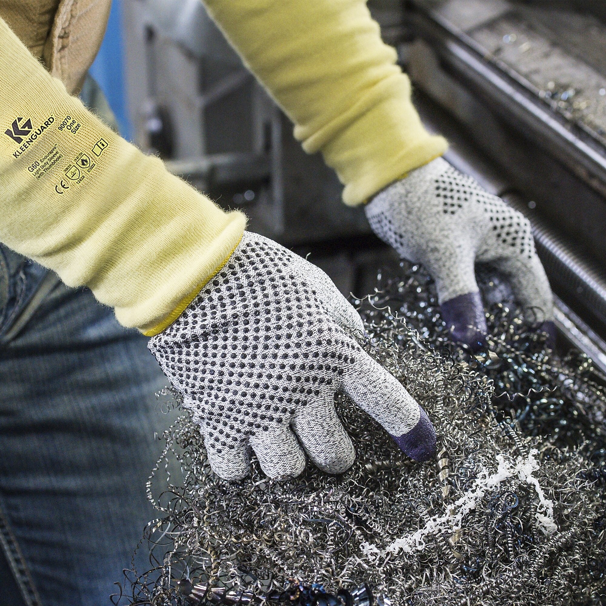 KleenGuard G60 Cut-Resistant Nitrile Cut Protection Gloves, Large, Purple