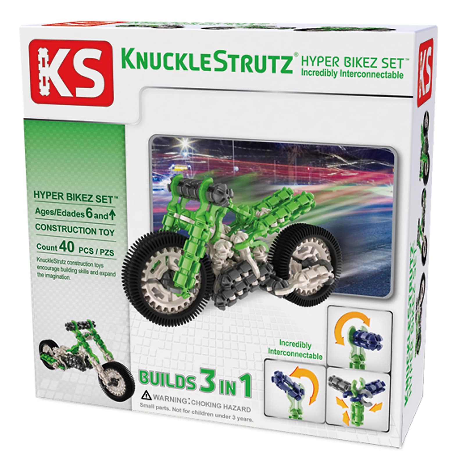 KnuckleStrutz Hyper Bikez Set, 40 Pieces