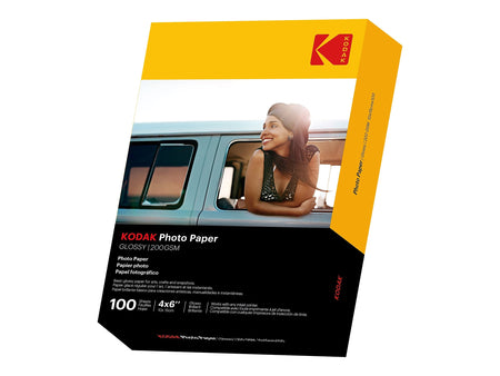 Kodak Glossy Photo Paper, 4" x 6", 100 Sheets/Pack