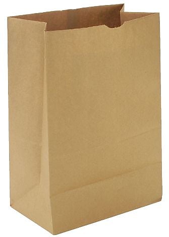 Kraft Brown Paper Grocery Bags, 1/6 57#, 500/Bundle