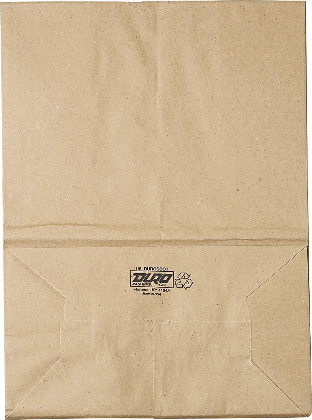 Kraft Brown Paper Grocery Bags, 1/6 57#, 500/Bundle