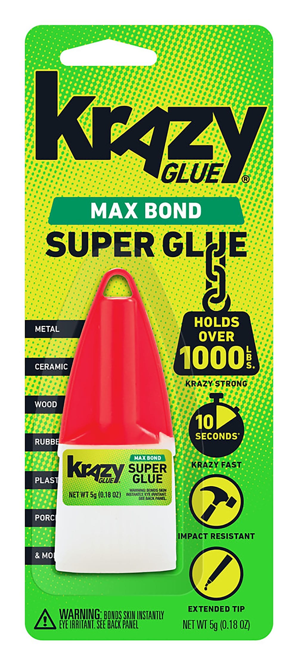Krazy Glue Permanent Glue, 0.18 oz.