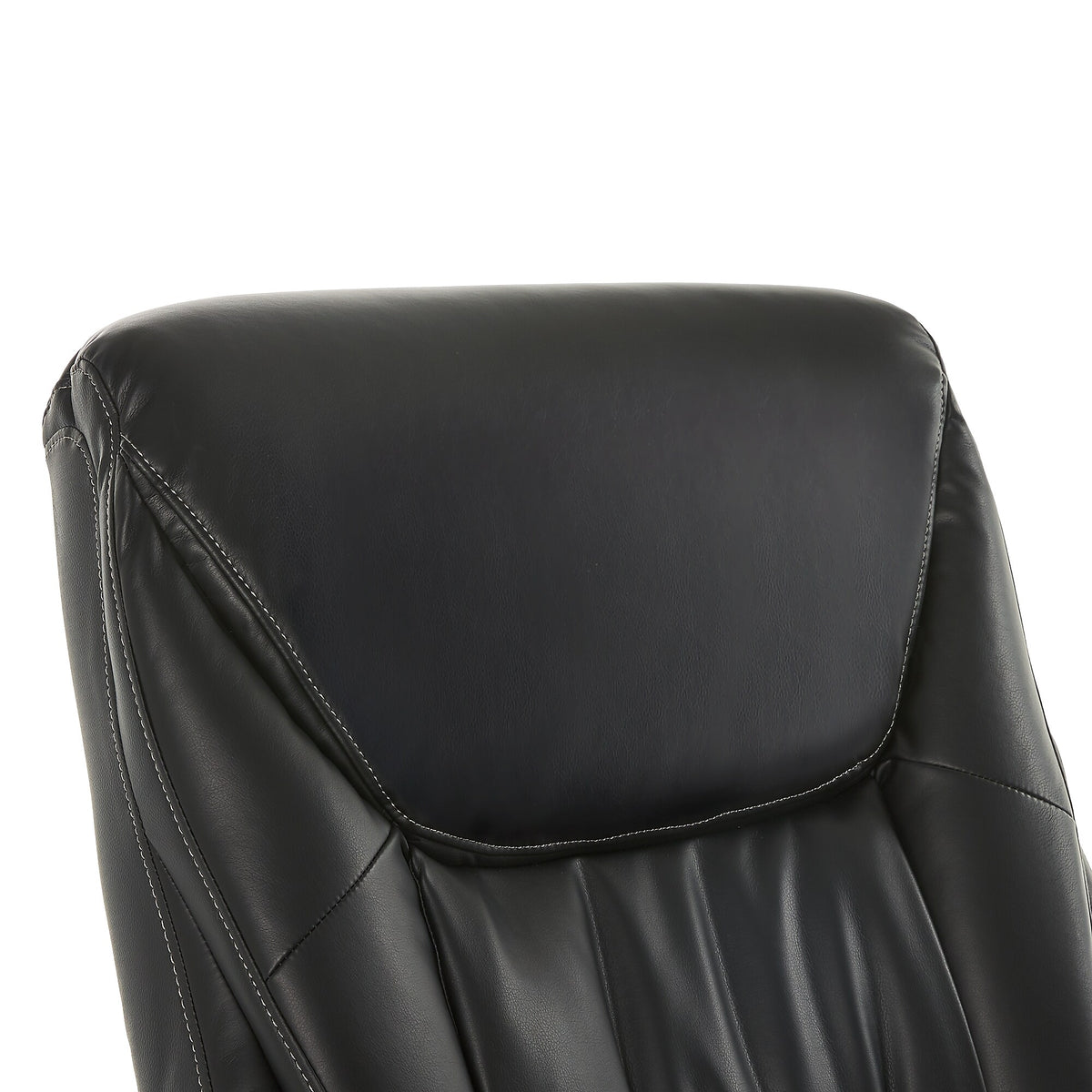 La-Z-Boy Big & Tall Edmonton Ergonomic Bonded Leather Swivel Executive Chair, Black