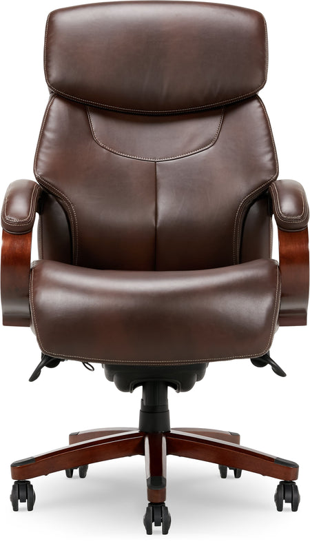 La-Z-Boy Bradley Bonded Leather Executive Chair, Roasted Chestnut