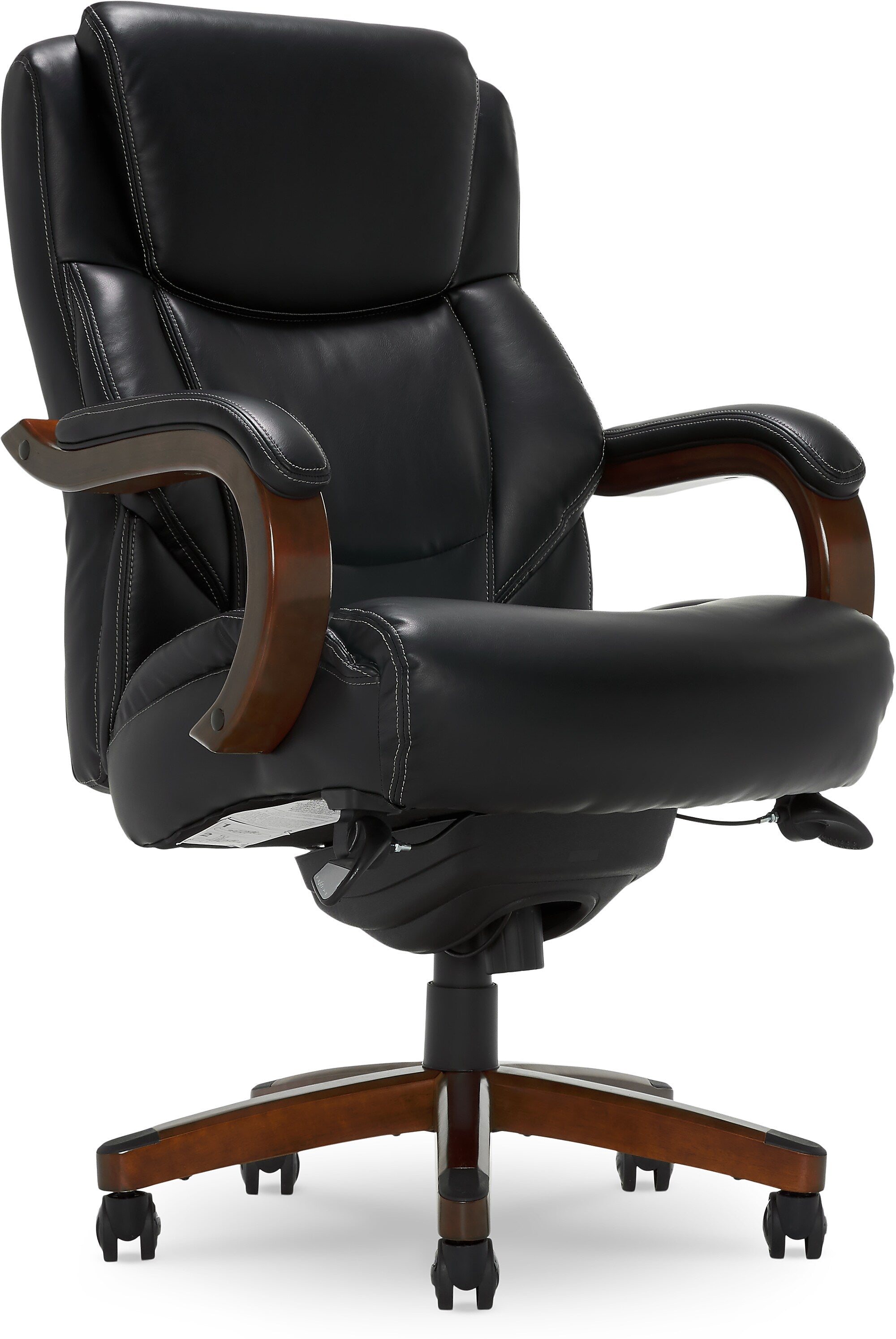 La-Z-Boy Delano Ergonomic Faux Leather Swivel Executive Chair, Black