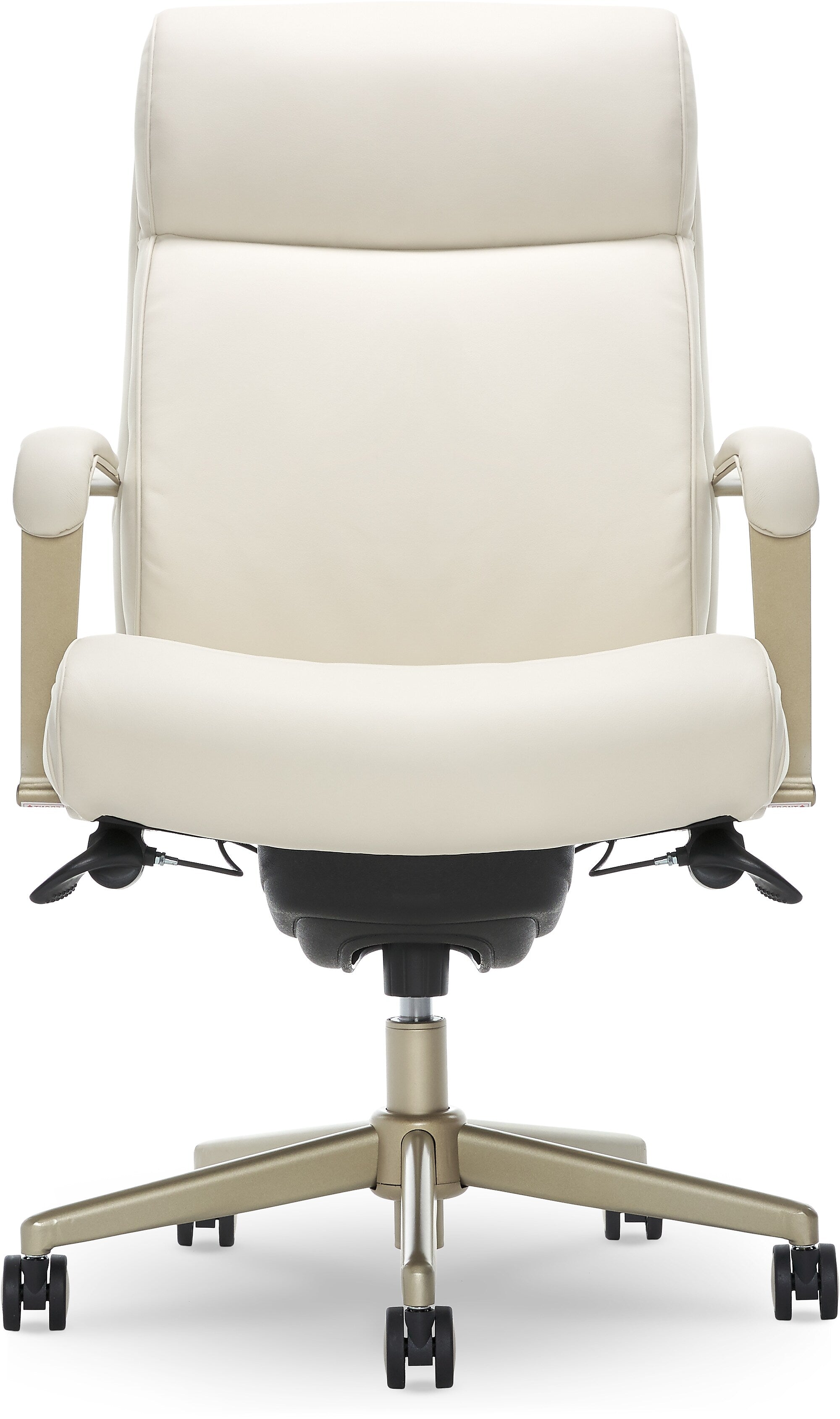 La-Z-Boy Melrose Ergonomic bonded Leather Swivel Executive Chair, White