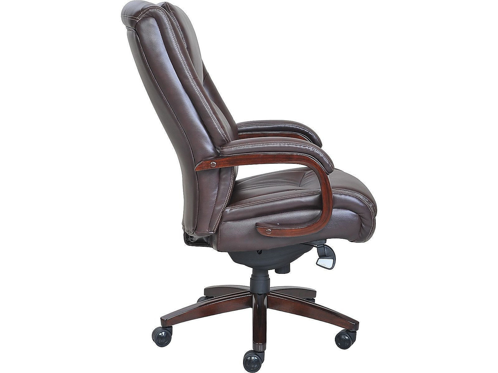 La-Z-Boy Winston Ergonomic Faux Leather Executive Big & Tall Chair, 400 lb. Capacity, Brown