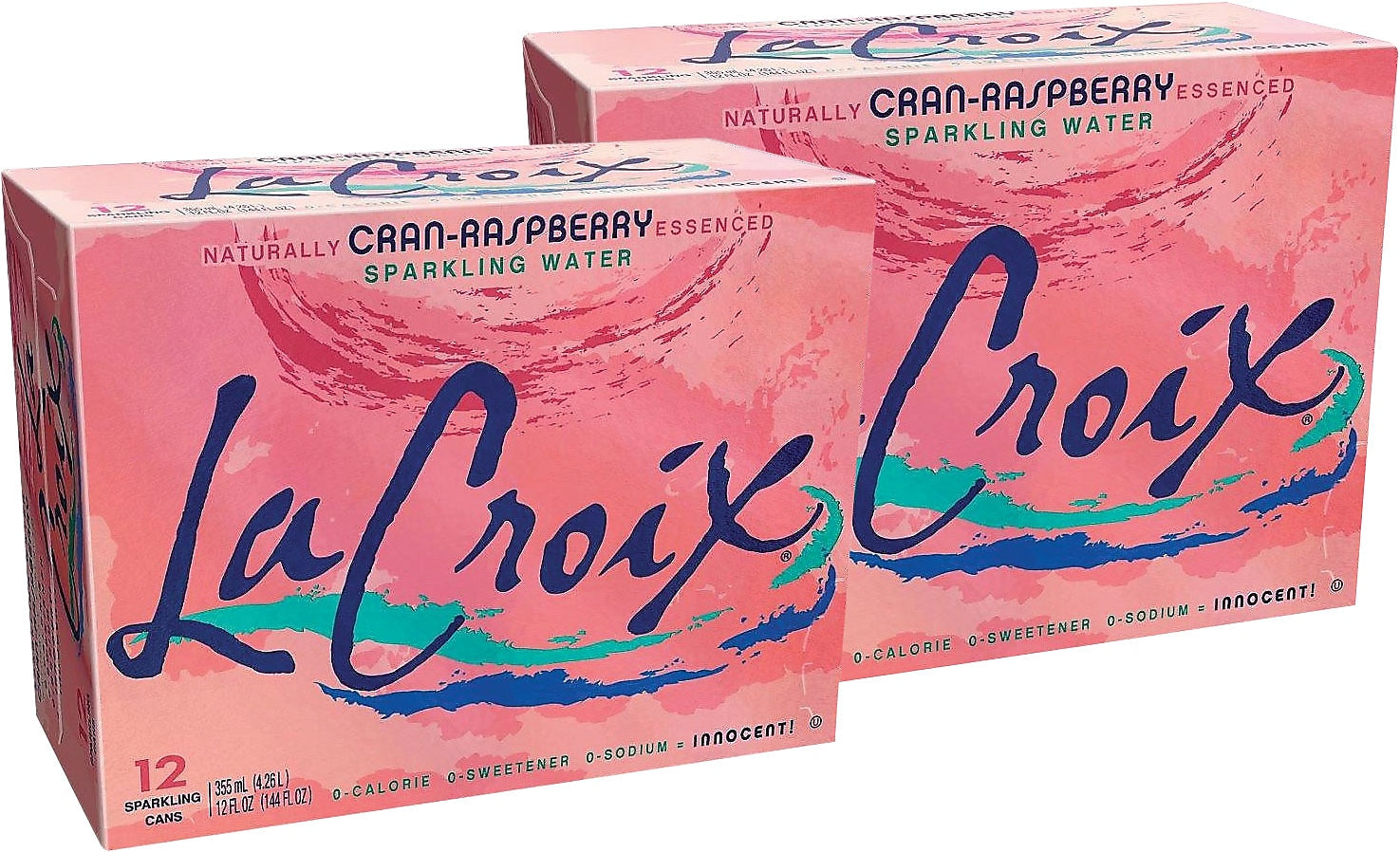 LaCroix Cran-Raspberry Sparkling Water, 12 oz., 24/Carton