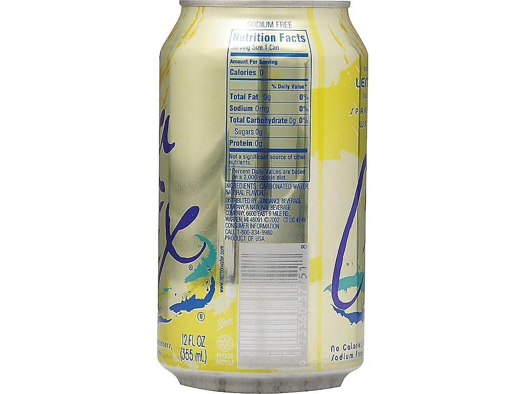 LaCroix Lemon Sparkling Water, 12 oz., 24/Carton