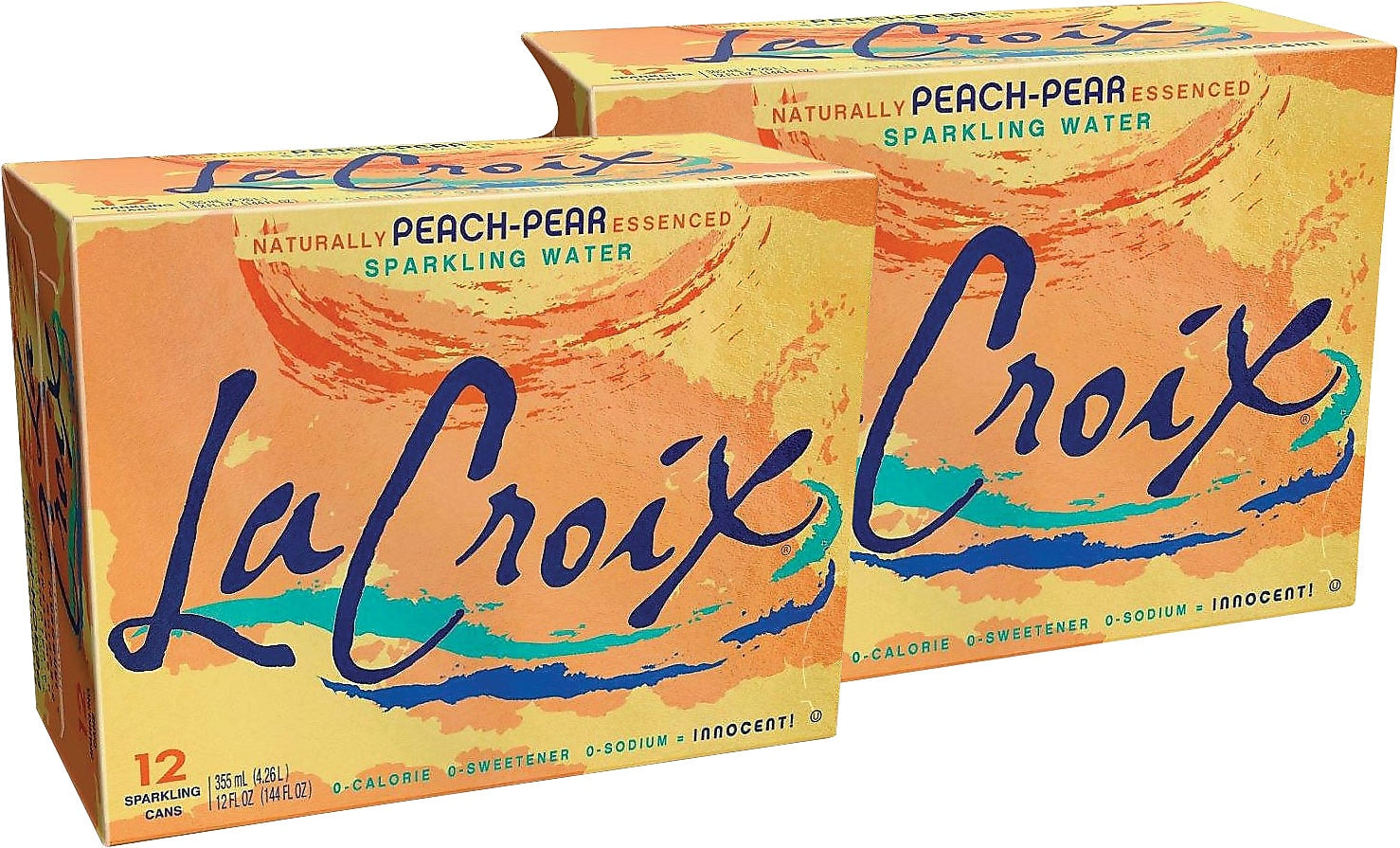LaCroix Peach-Pear Sparkling Water, 12 oz., 24/Carton