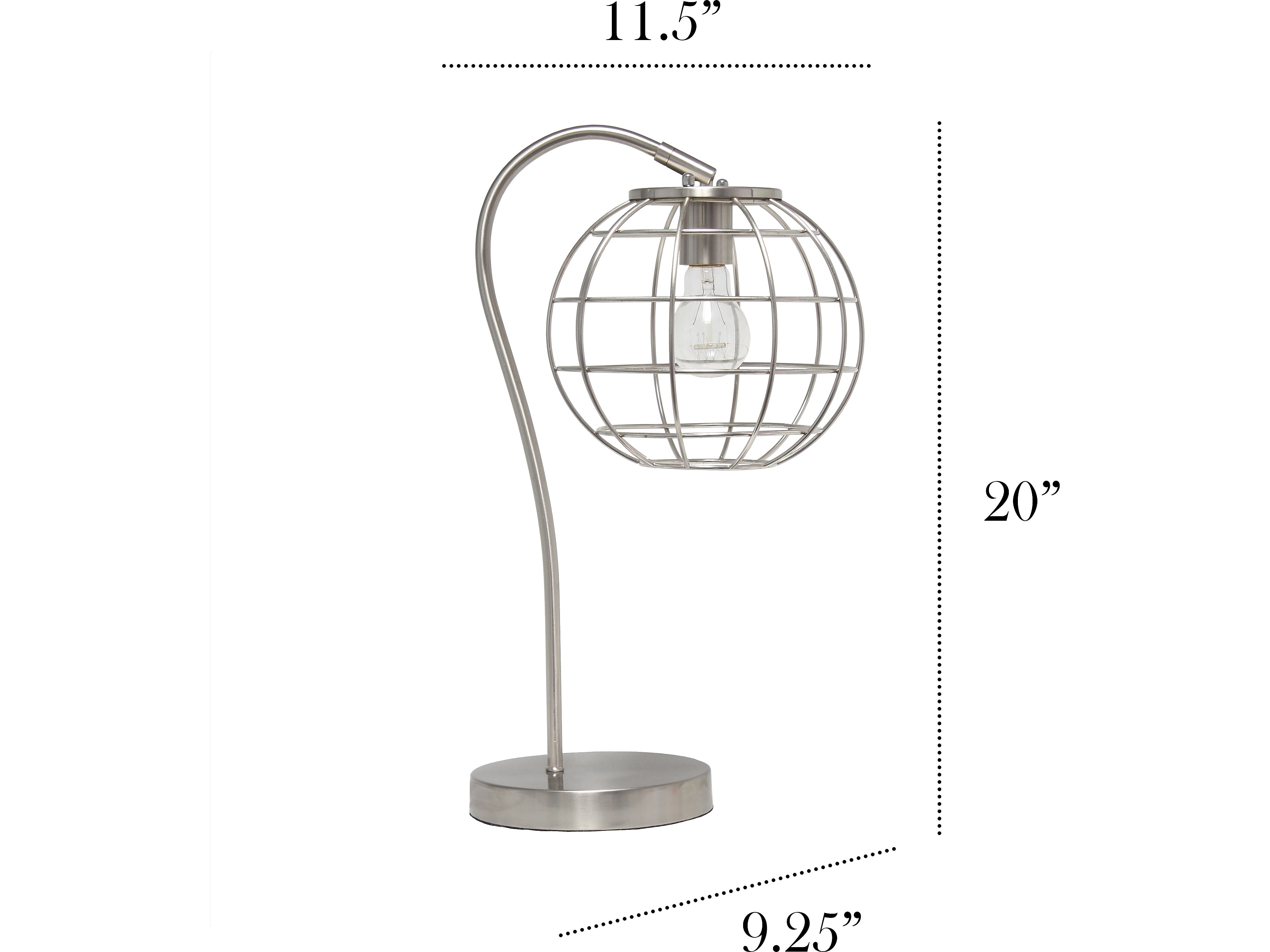 Lalia Home Studio Loft Table Lamp, Brushed Nickel