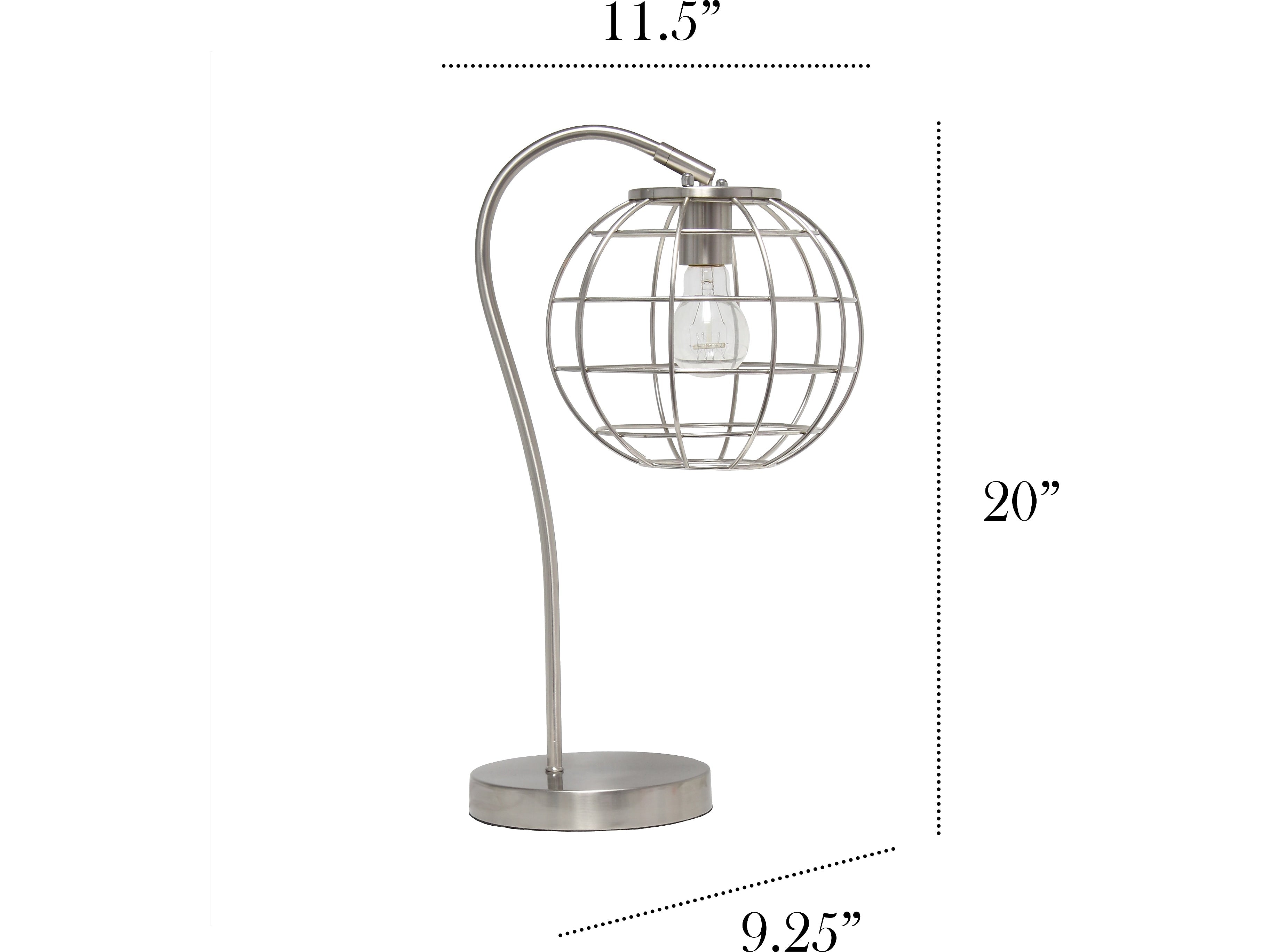 Lalia Home Studio Loft Table Lamp, Brushed Nickel