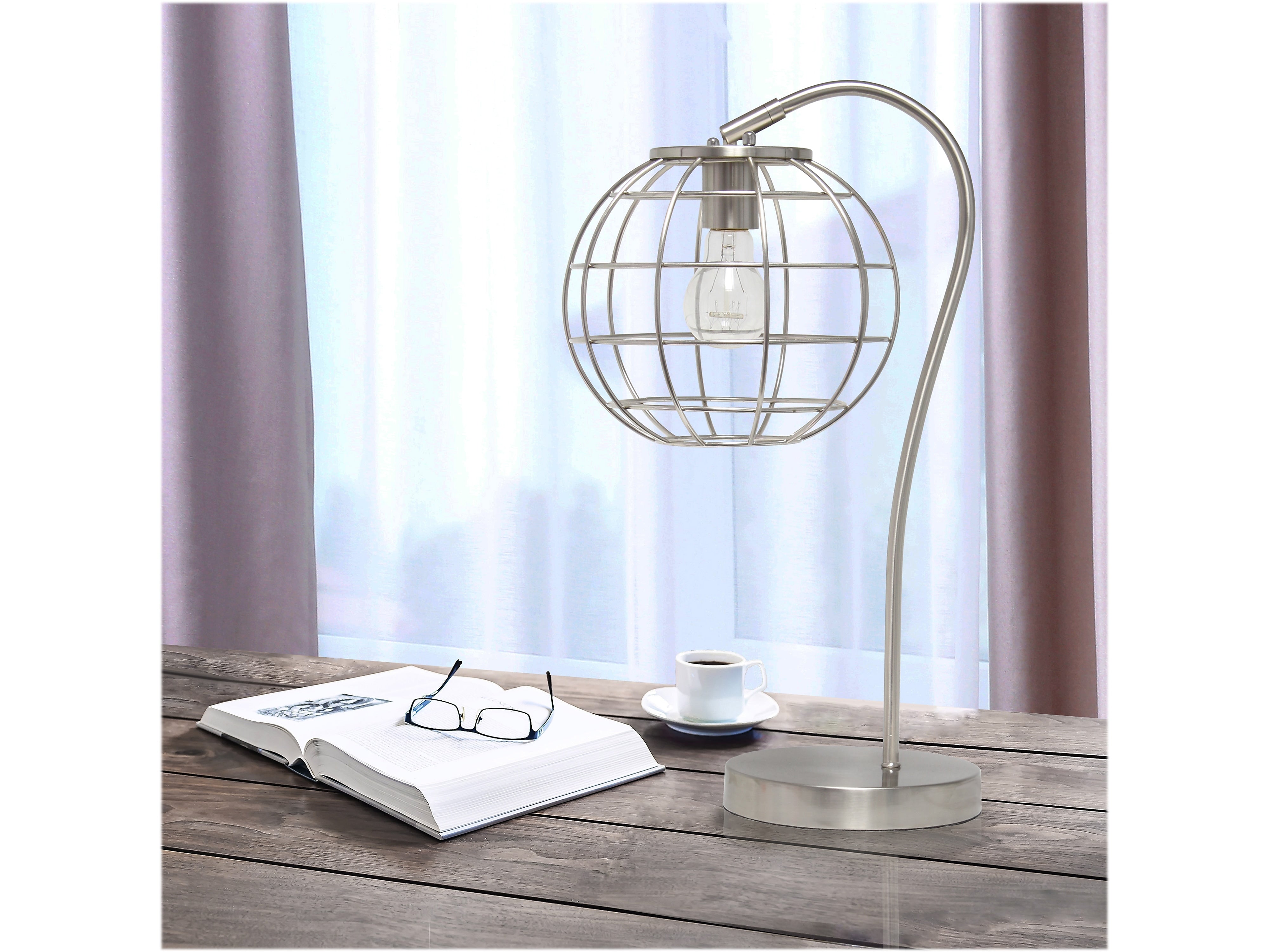 Lalia Home Studio Loft Table Lamp, Brushed Nickel