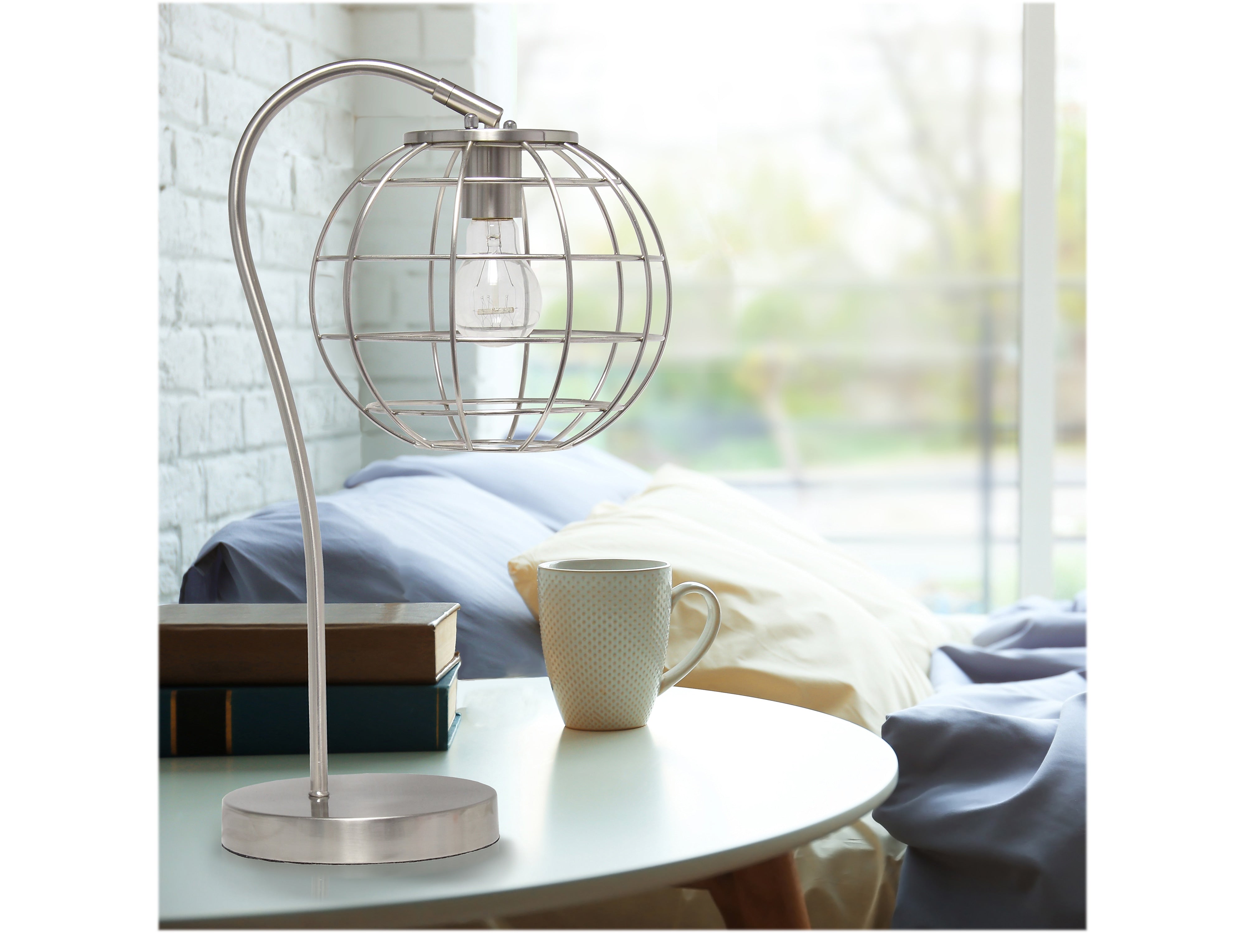 Lalia Home Studio Loft Table Lamp, Brushed Nickel