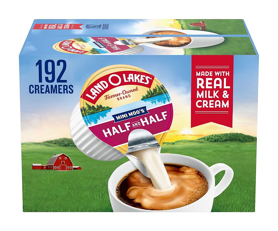 Land O'Lakes Mini-Moo's Half and Half Liquid Creamer, 0.28 oz., 192/Carton