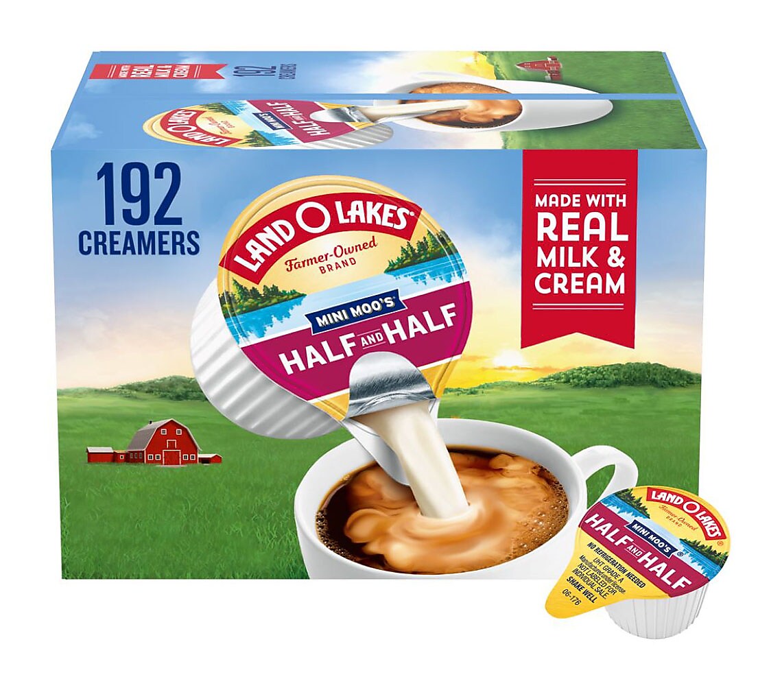 Land O'Lakes Mini-Moo's Half and Half Liquid Creamer, 0.28 oz., 192/Carton