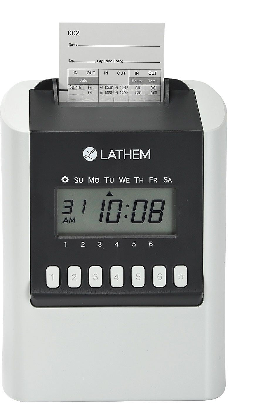 Lathem Automatic Calculating Time Clock