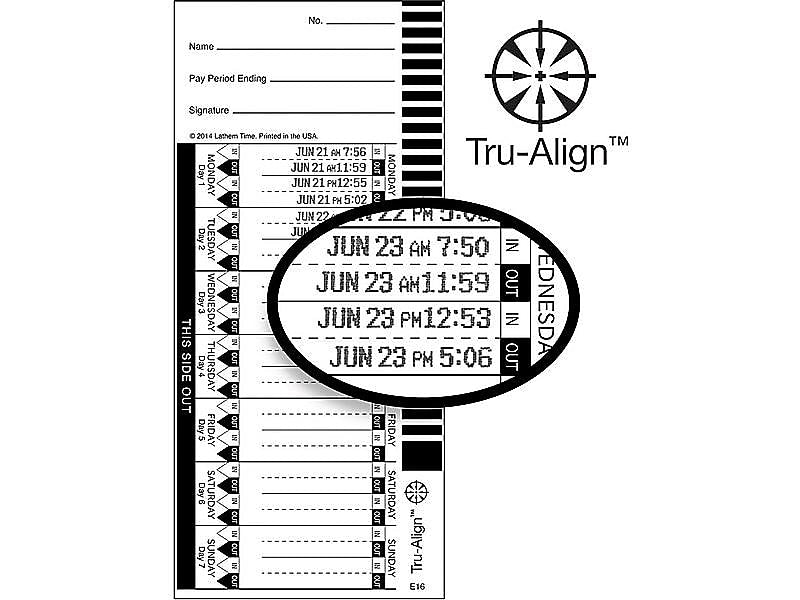 Lathem Tru-Align Punch Card Time Clock System, Black