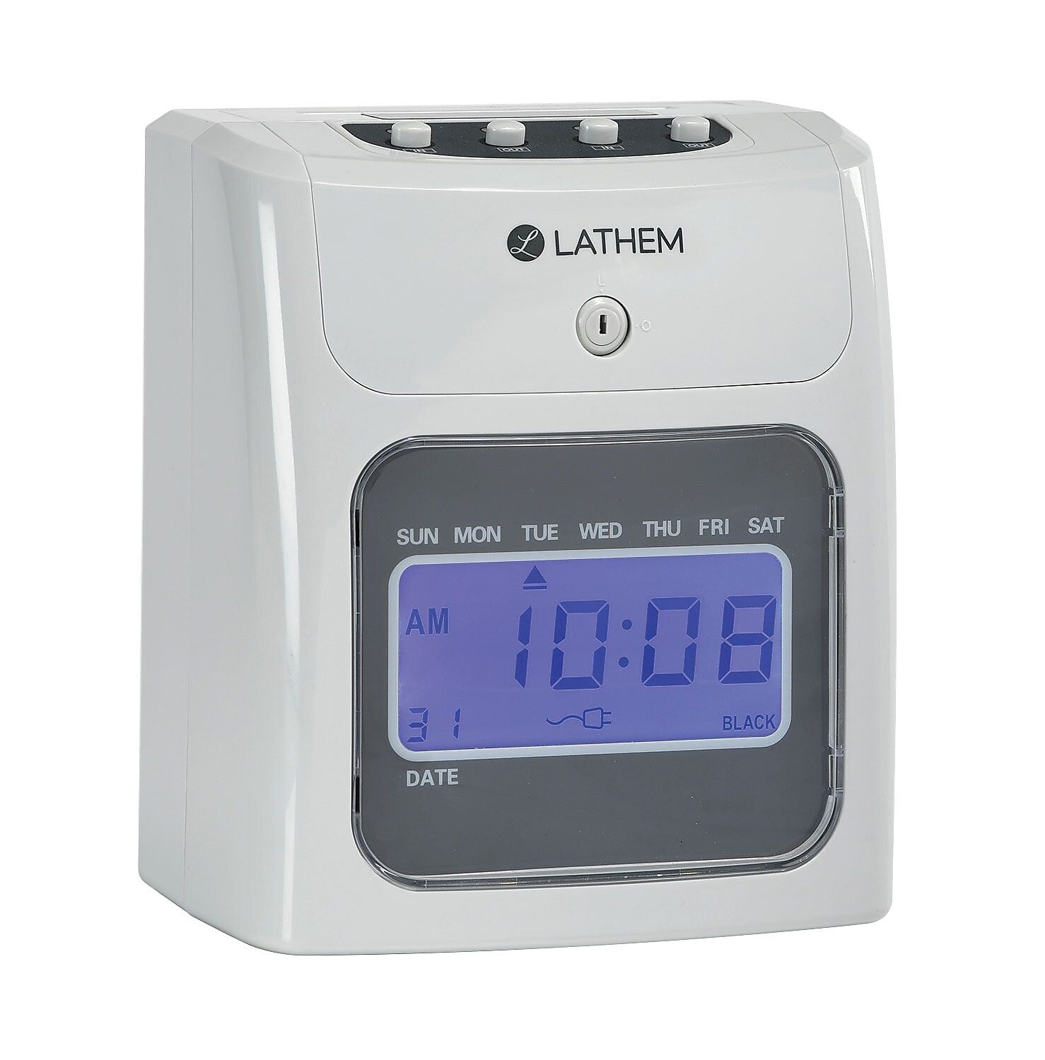 Lathem Unlimited Number of Employees Digital Top-Feed Time Clock Starter Bundle