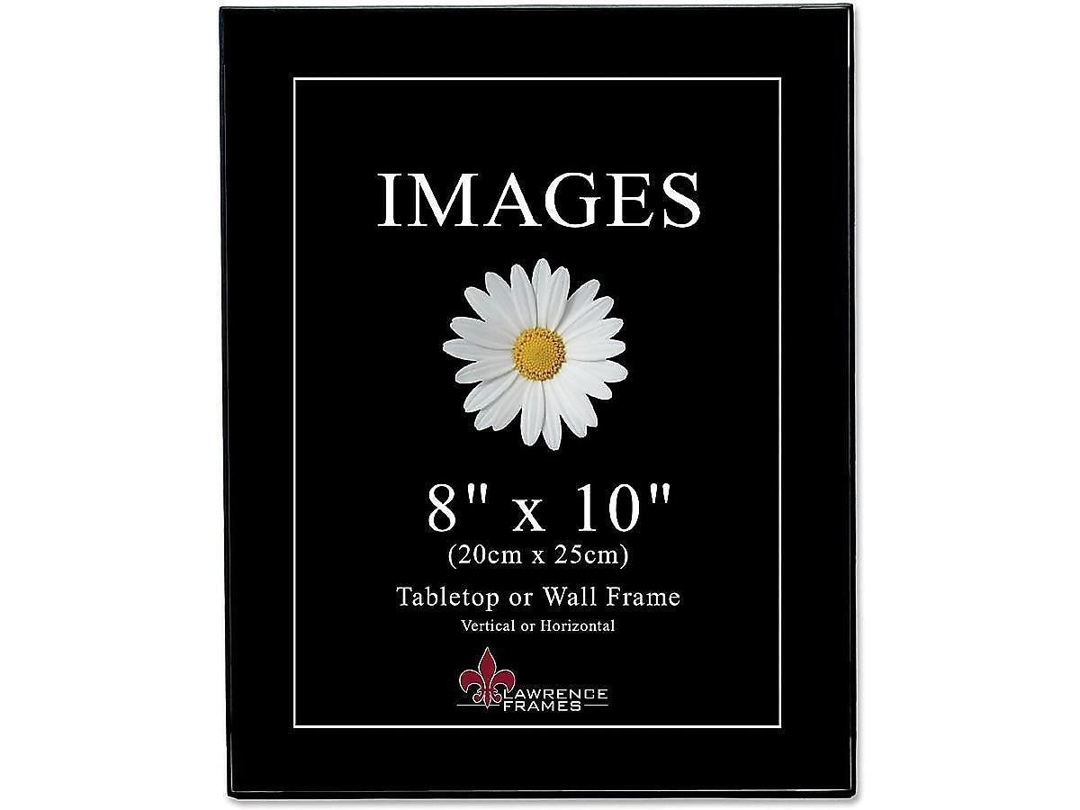 Lawrence Frames Images 8" x 10" Plastic Picture Frames, Black, 6/Pack