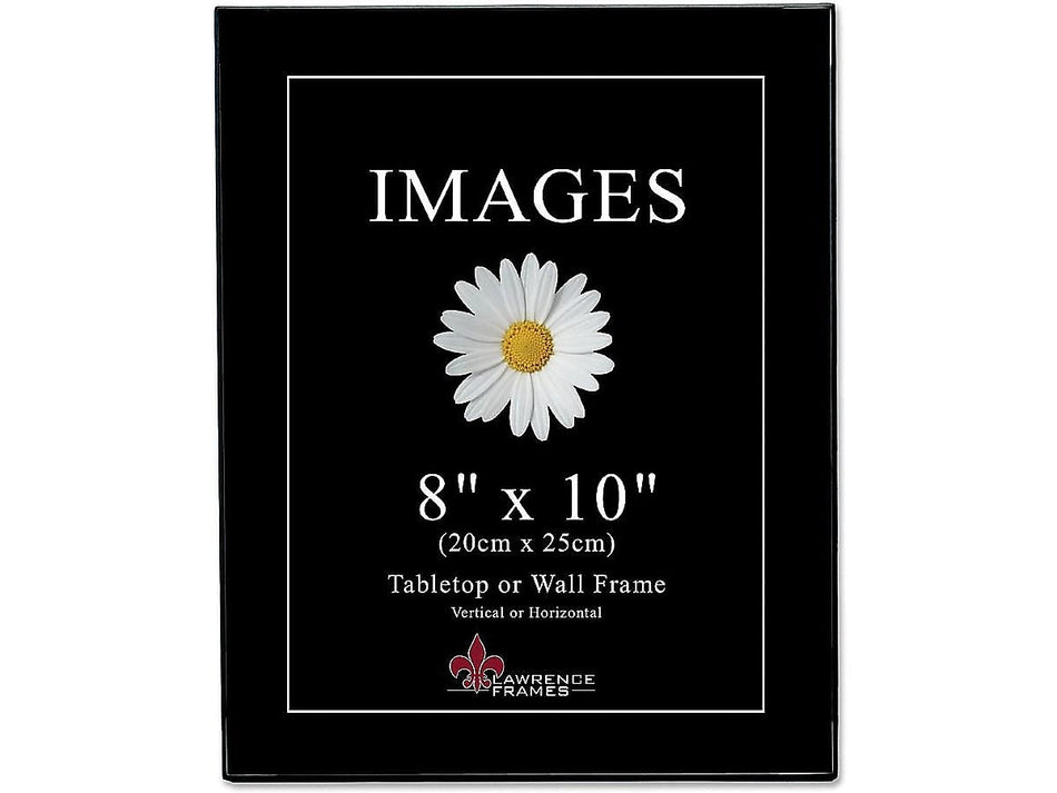 Lawrence Frames Images 8" x 10" Plastic Picture Frames, Black, 6/Pack
