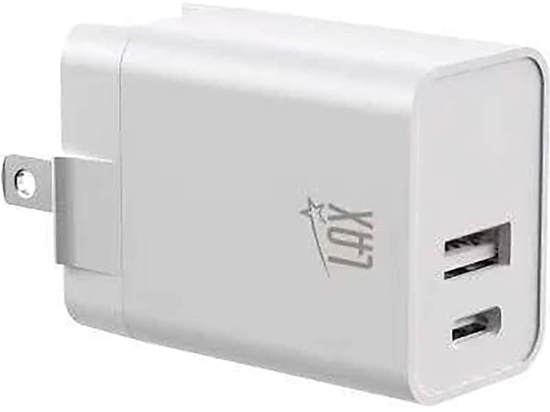 LAX Gadgets USB Wall Charger for Most Smartphones, White