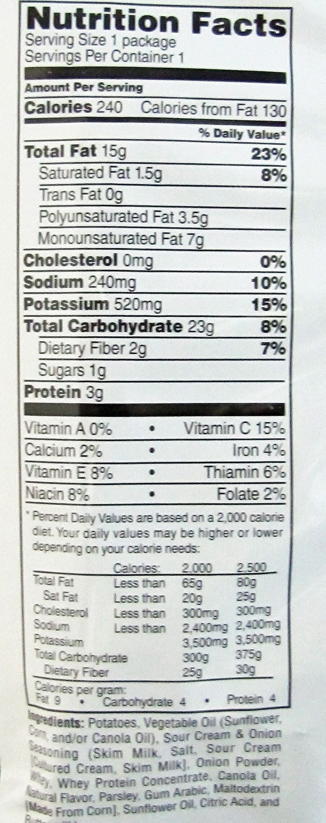 Lay's Sour Cream & Onion Potato Chips, 1.5 oz., 64 Bags/Pack