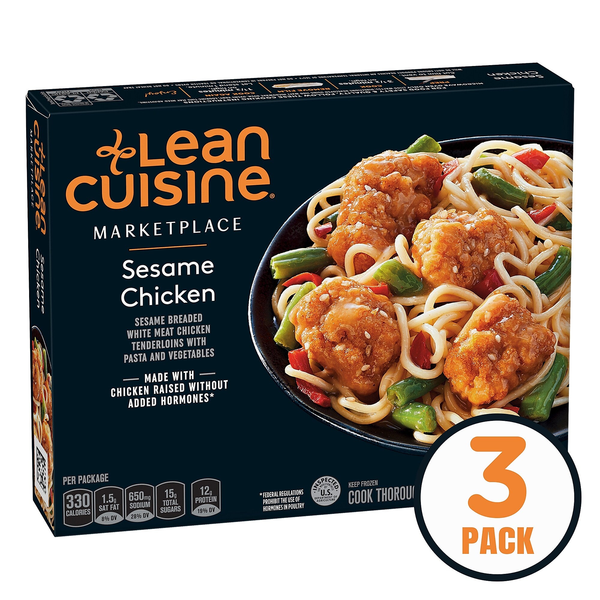 Lean Cuisine Sesame Chicken, 9 oz., 3/Pack