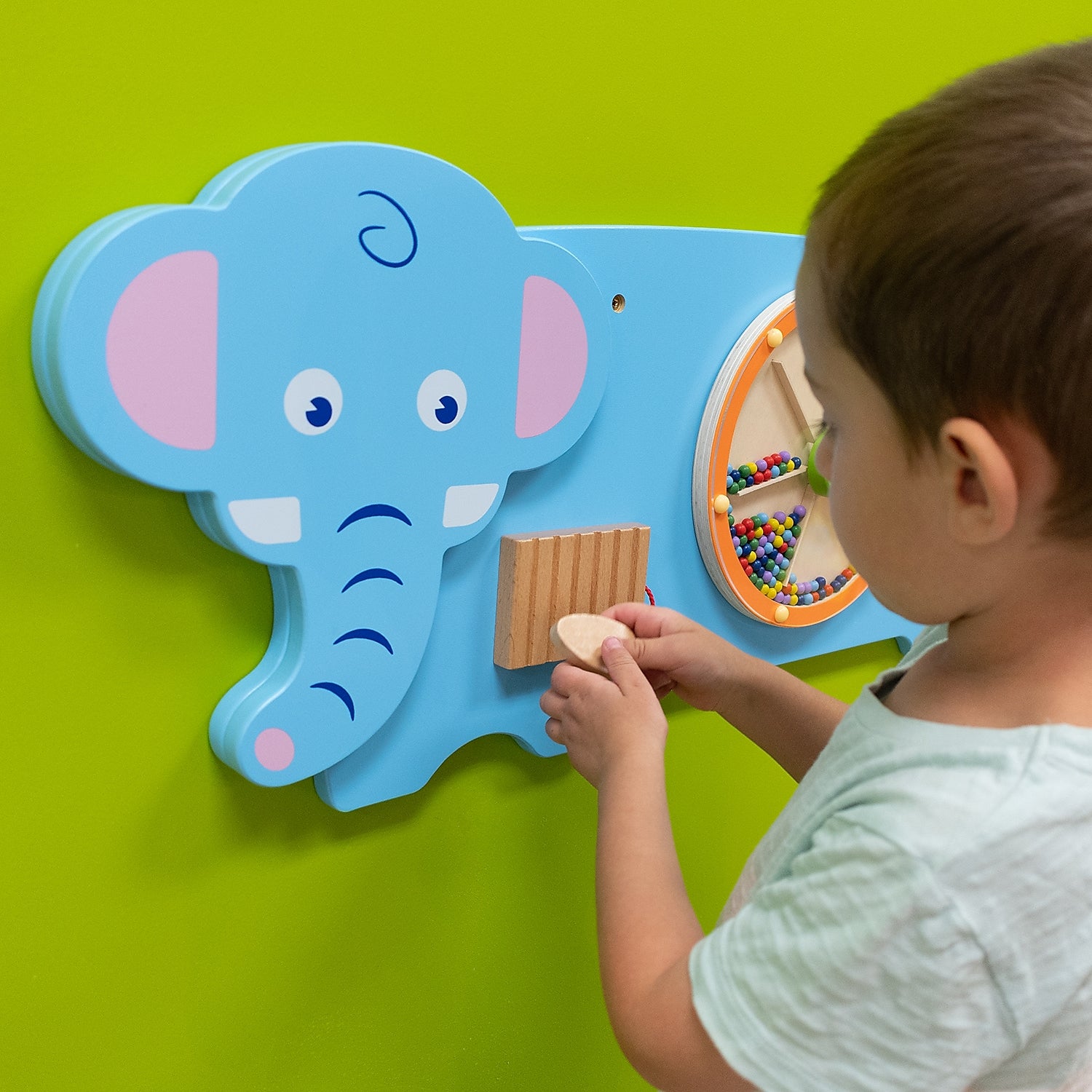 Learning Advantage Three Activity Wall Panel, Elephant