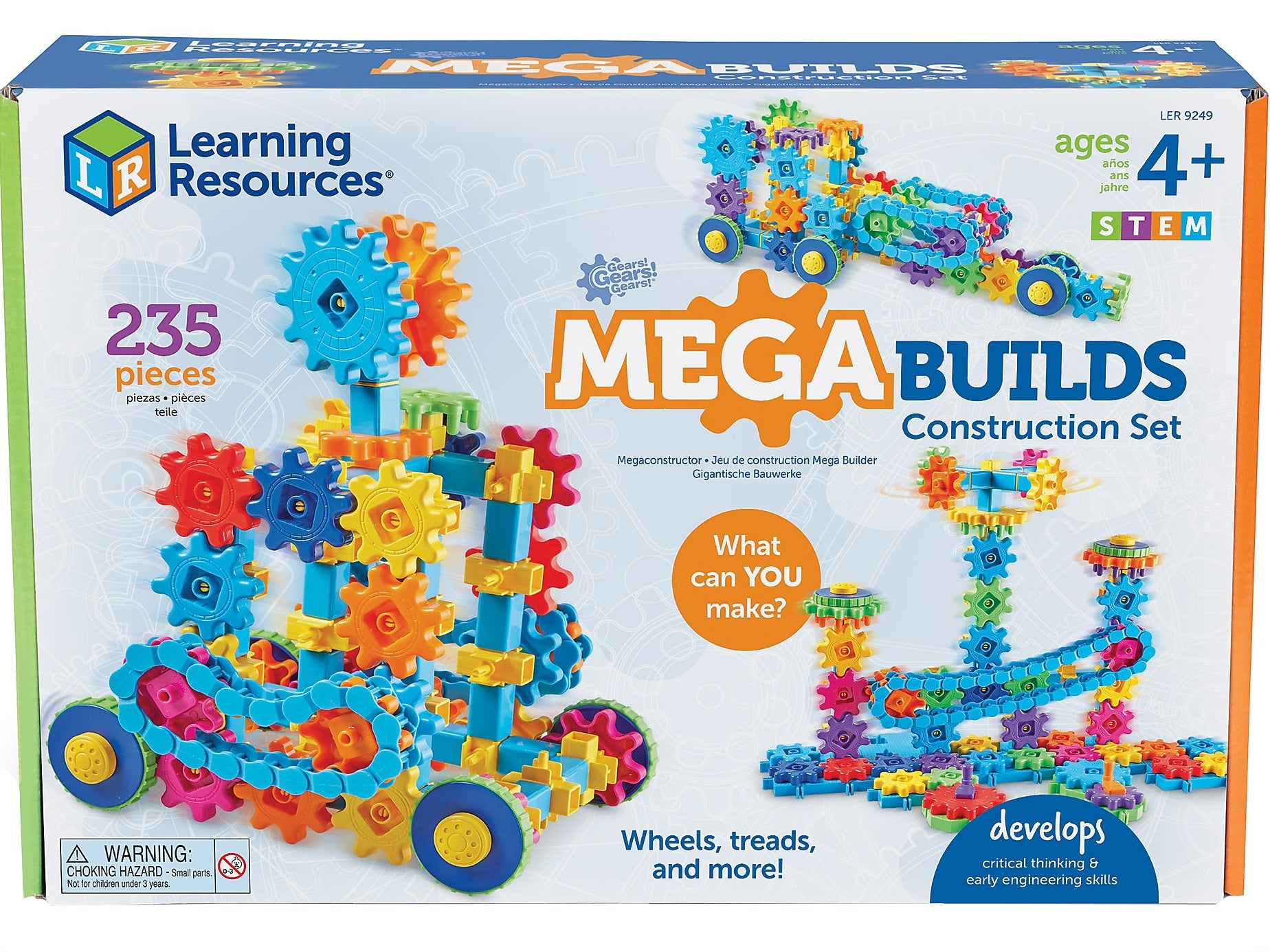 Learning Resources Gears! Gears! Gears! Mega Builds Construction Set, Assorted Colors
