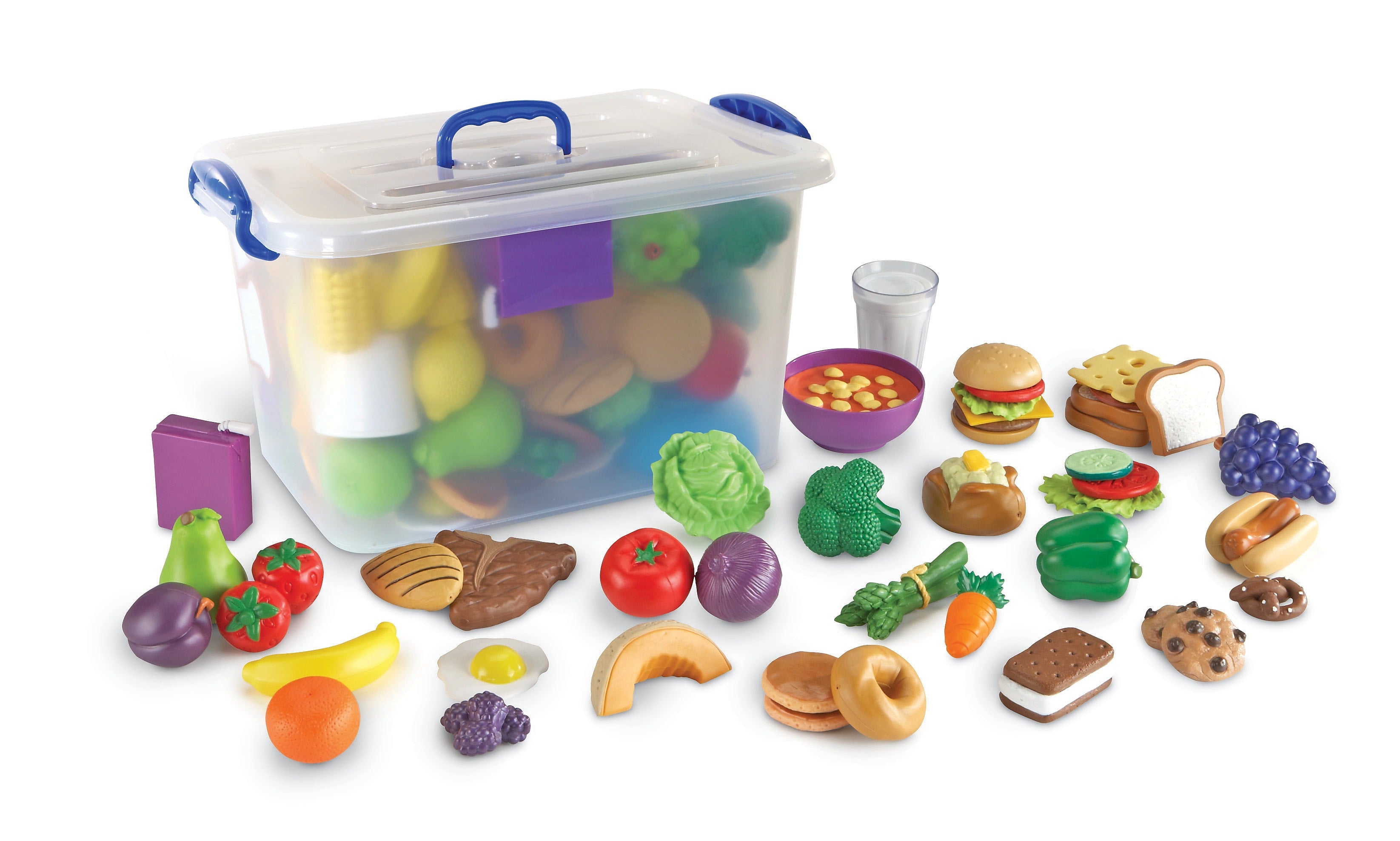 Learning Resources New Sprouts Classroom Play Food Set, 100/Set