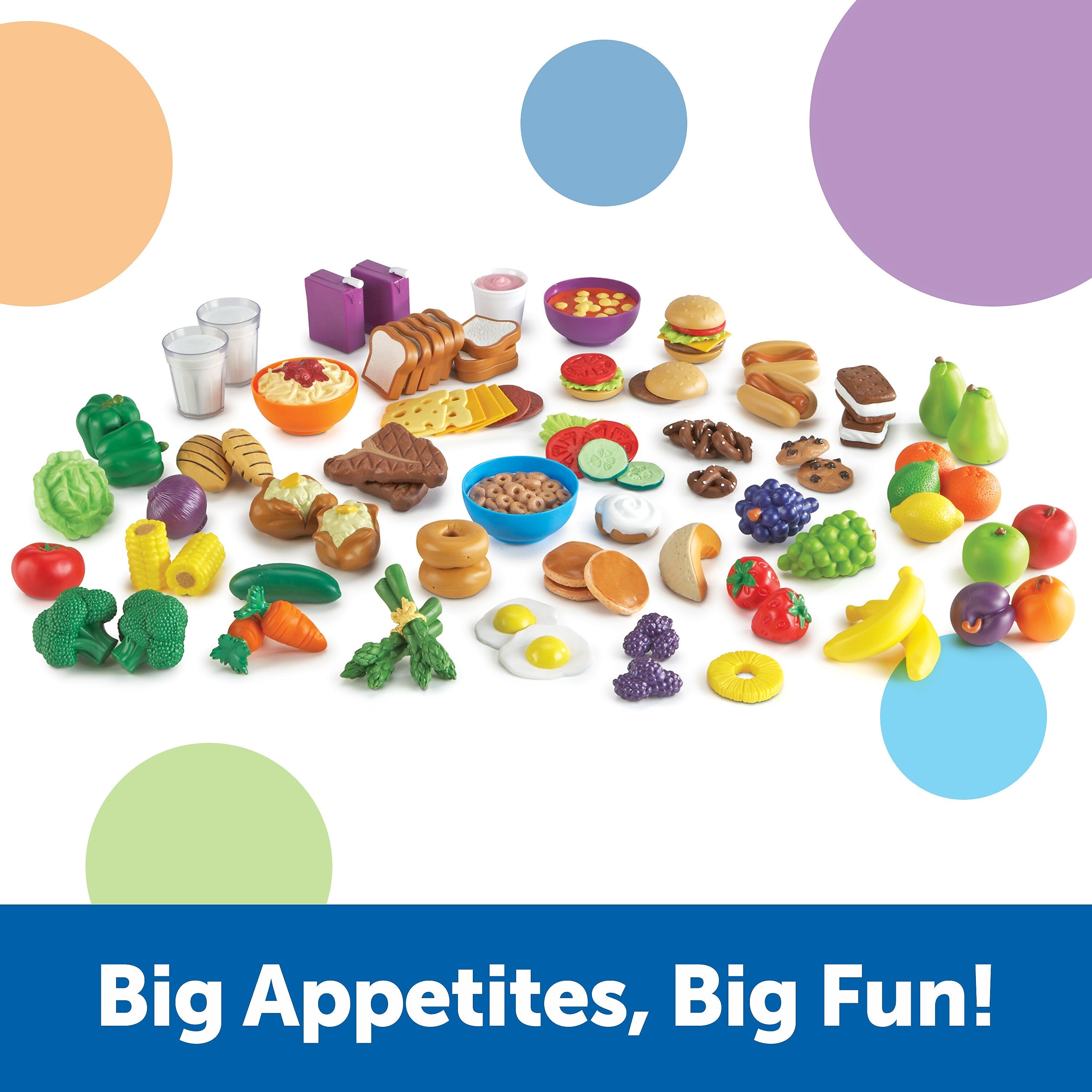 Learning Resources New Sprouts Classroom Play Food Set, 100/Set
