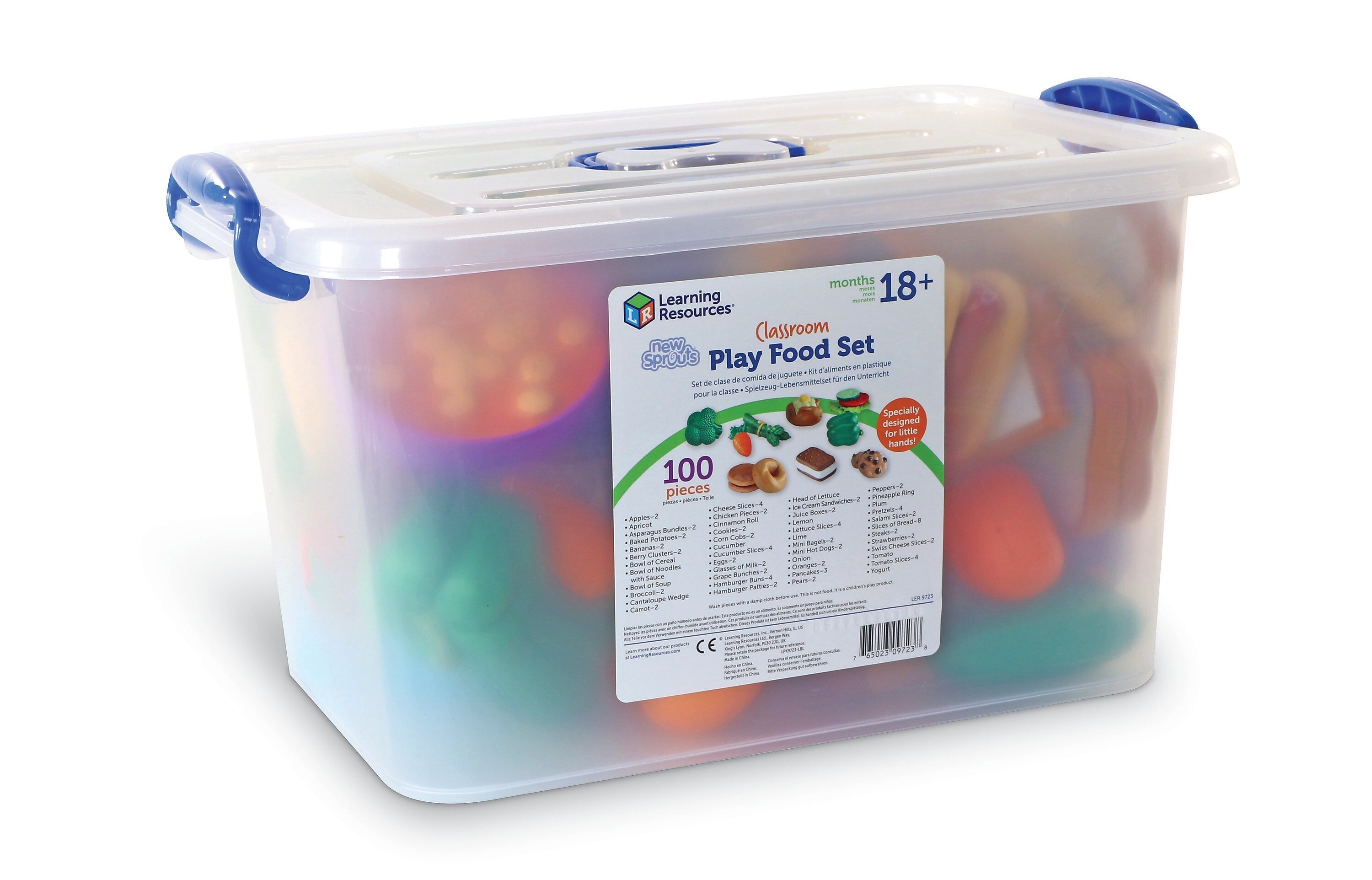 Learning Resources New Sprouts Classroom Play Food Set, 100/Set