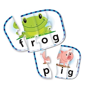 Learning Resources Spelling Puzzle Cards Self Correcting Puzzles Manipulative, 20/Set