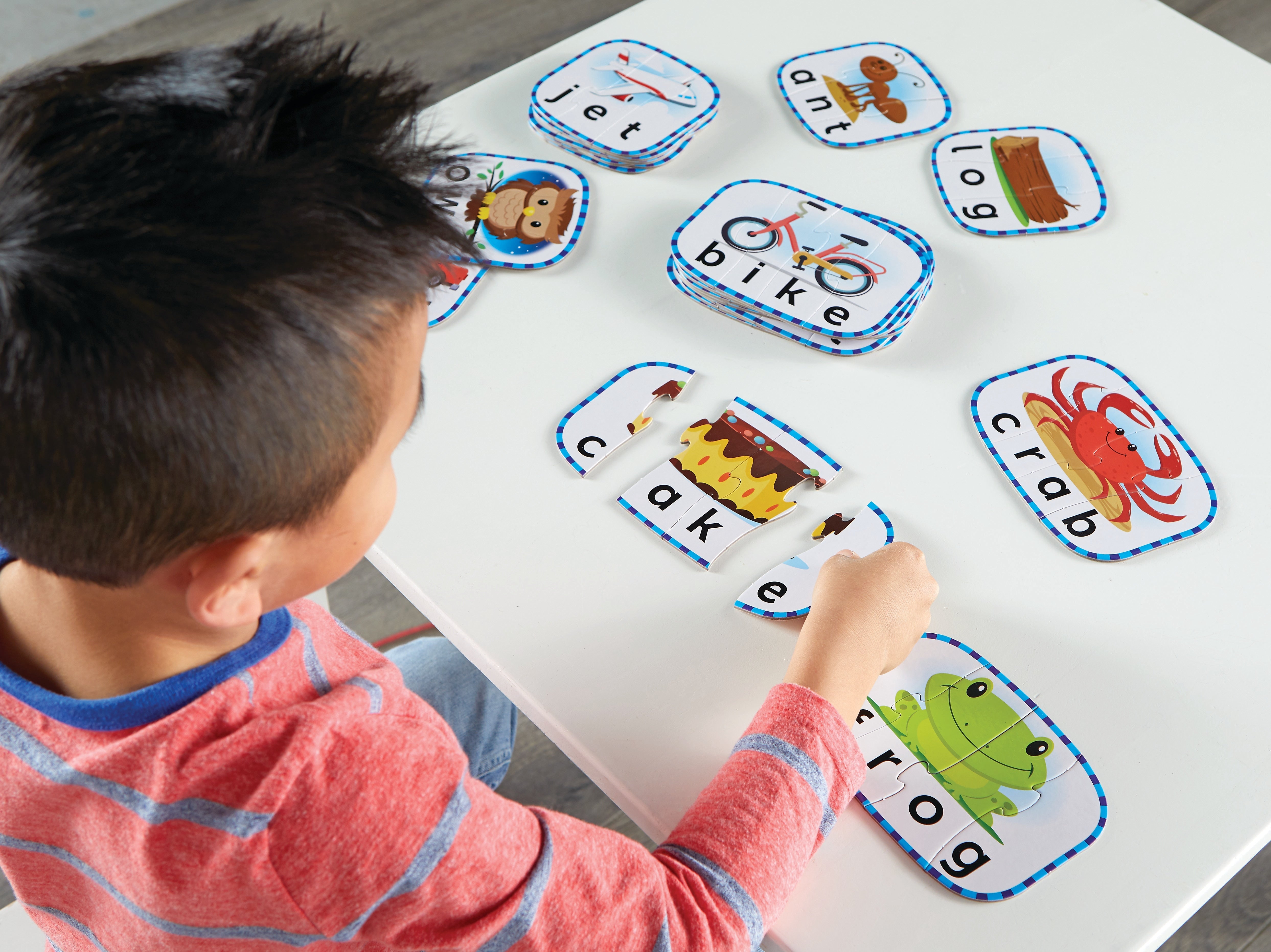 Learning Resources Spelling Puzzle Cards Self Correcting Puzzles Manipulative, 20/Set
