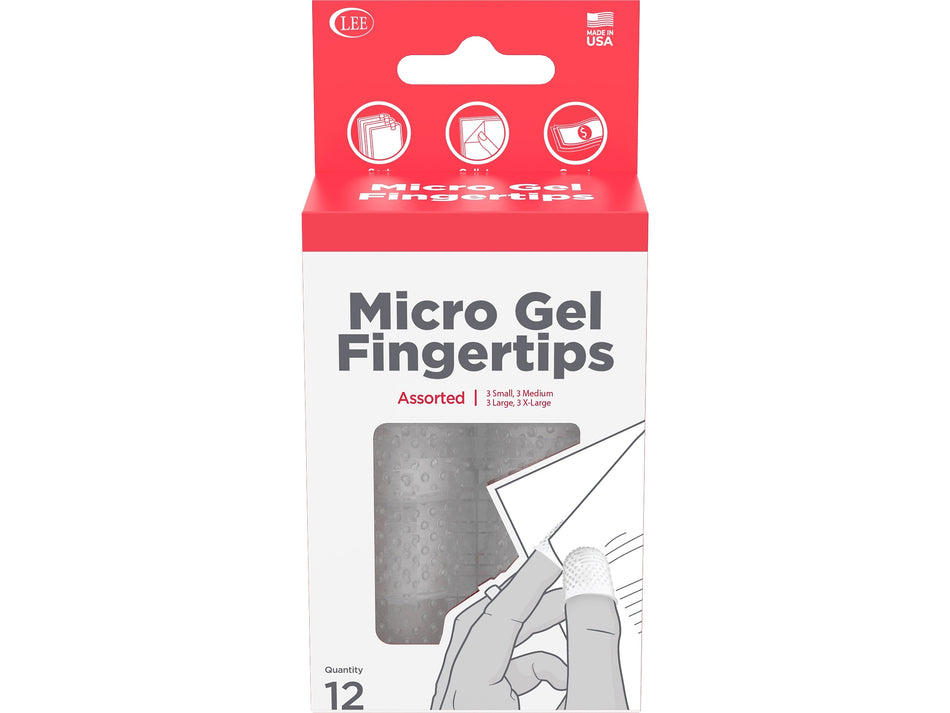 Lee Assorted Sizes Fingertips, Clear, 12/Pack