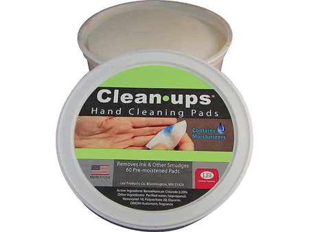 Lee Clean-Ups Moistened Hand Cleaning Pads, Isopropyl Alcohol, Mild Floral, 60/Pack