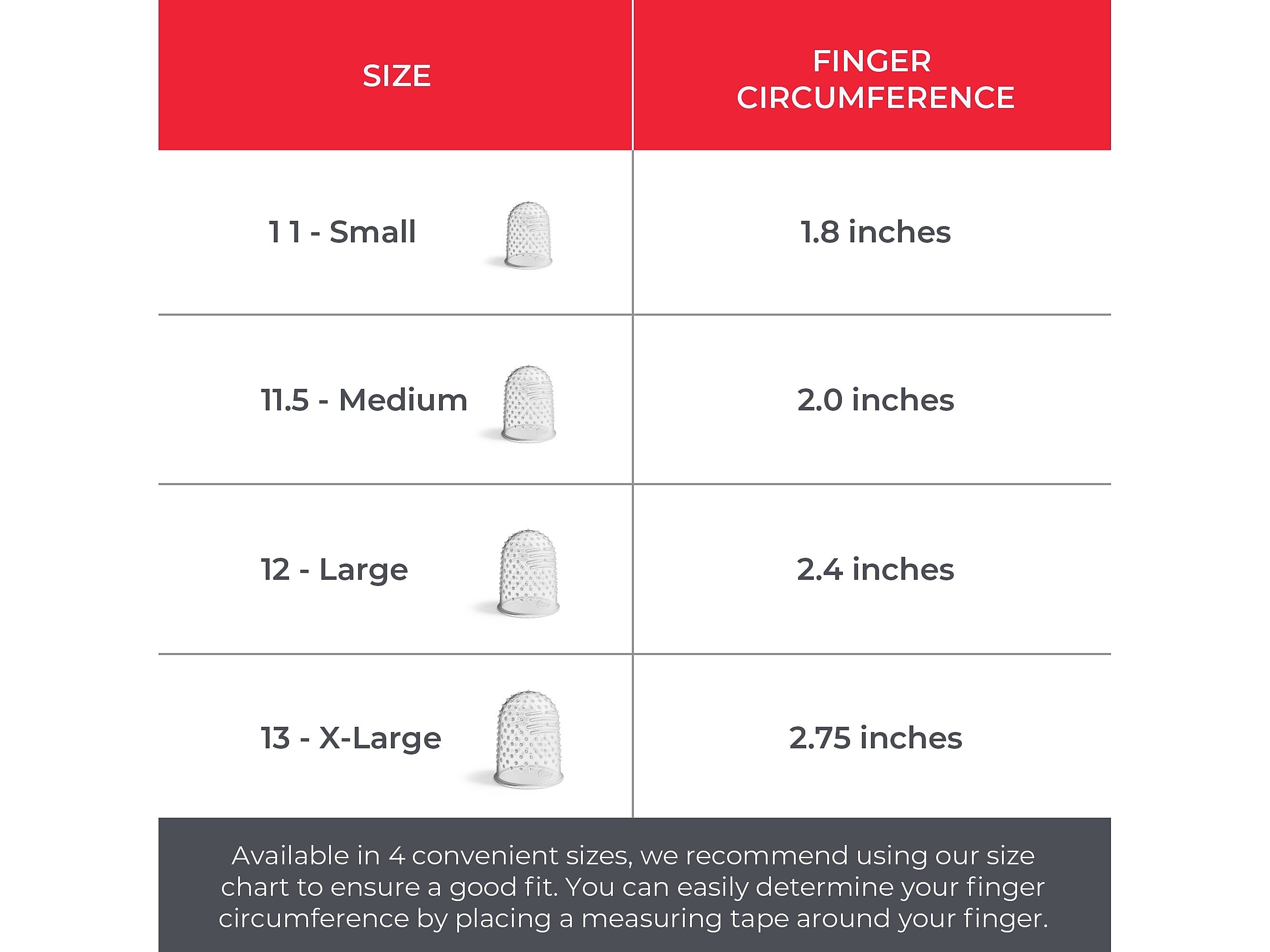 Lee Large Fingertip, Clear, 12/Pack