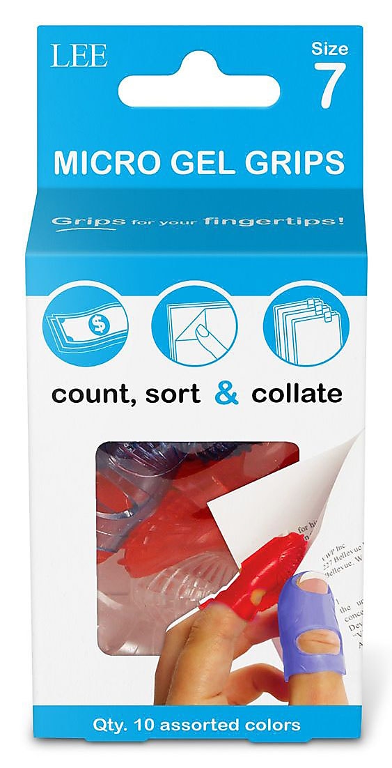Lee Medium Finger Pad, Assorted Colors, 10/Pack