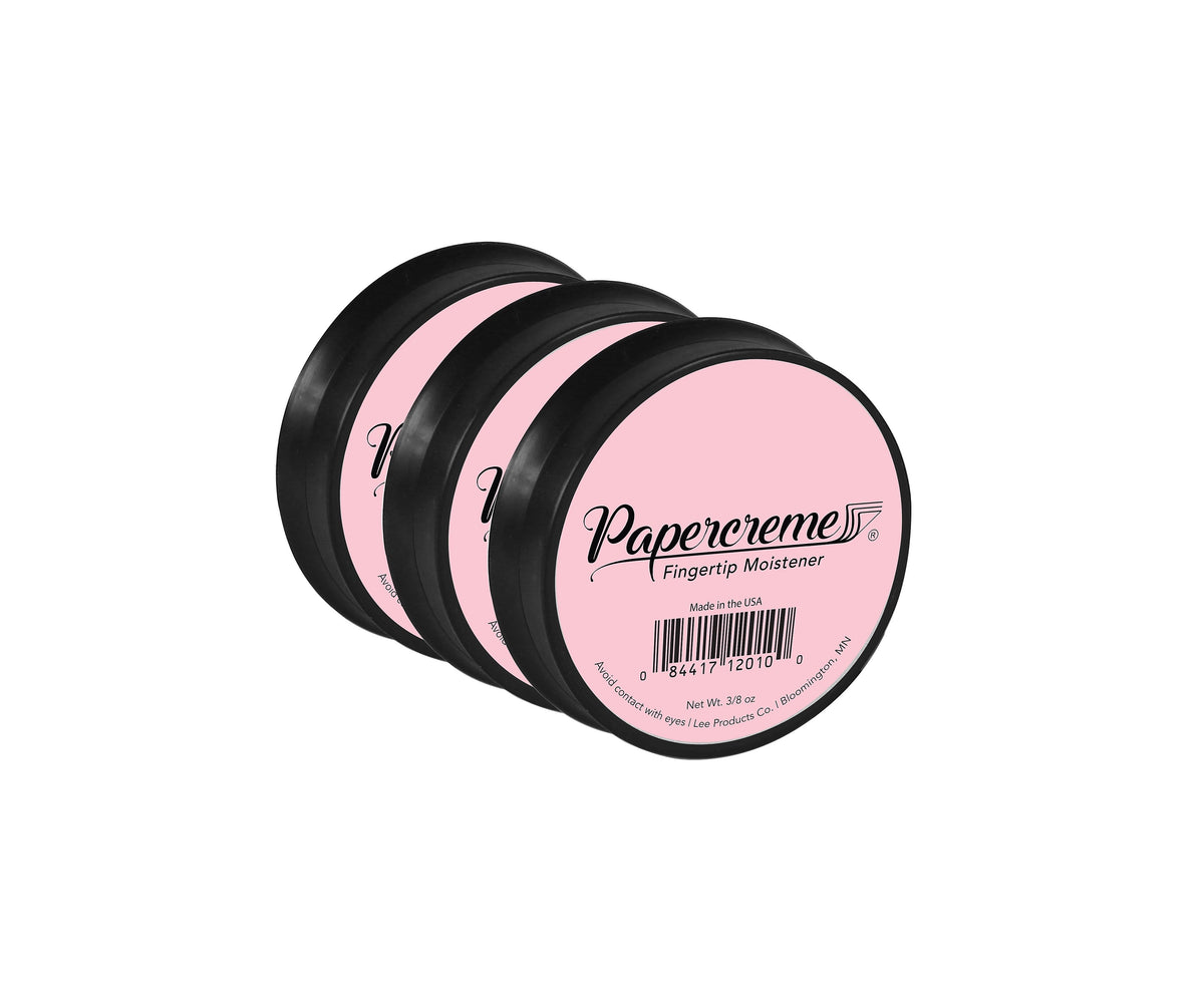 Lee Papercreme Fingertip Moistener, 0.37 oz., Pink, 3/Pack