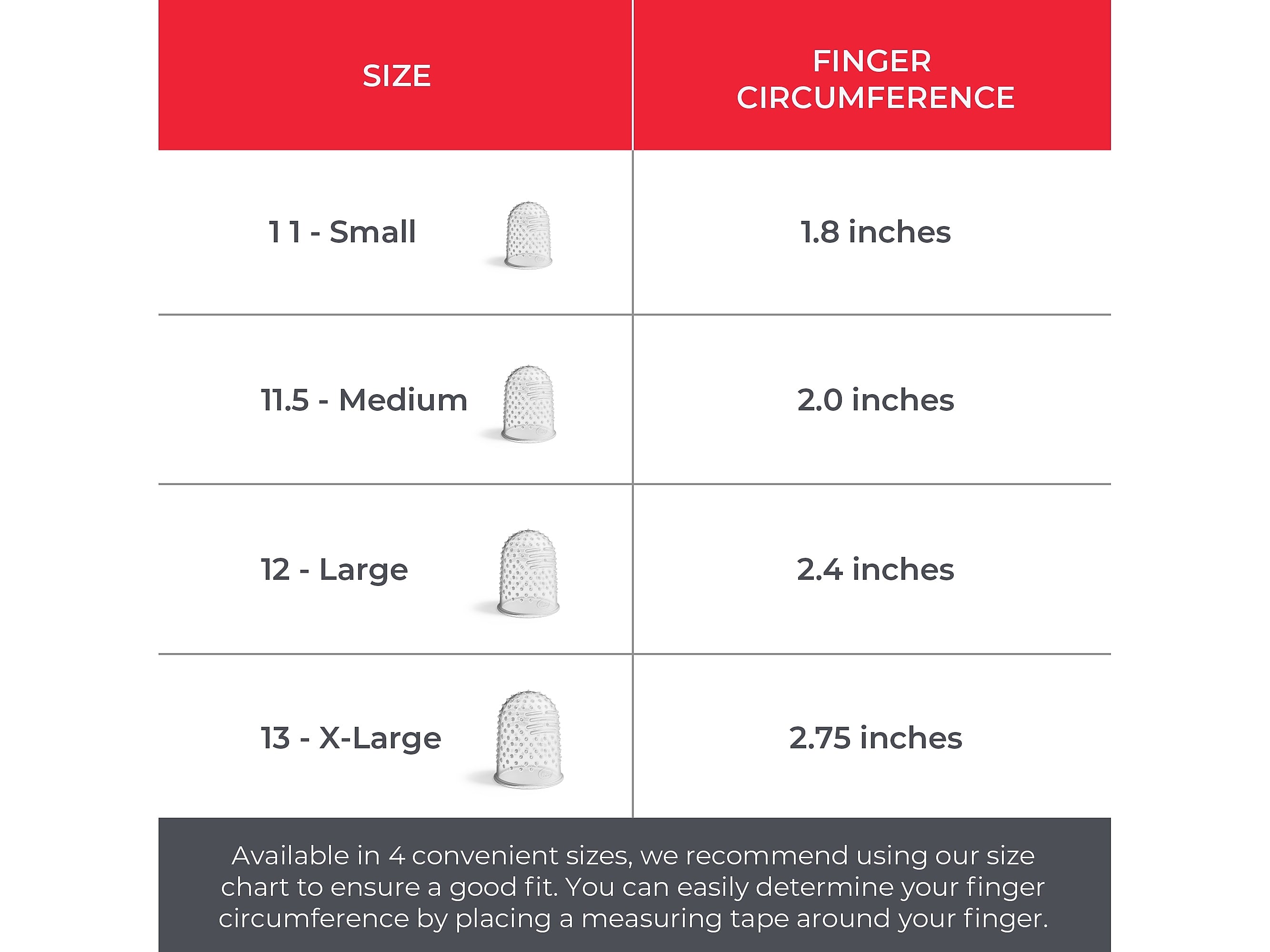 Lee Small Fingertip, Clear, 12/Pack
