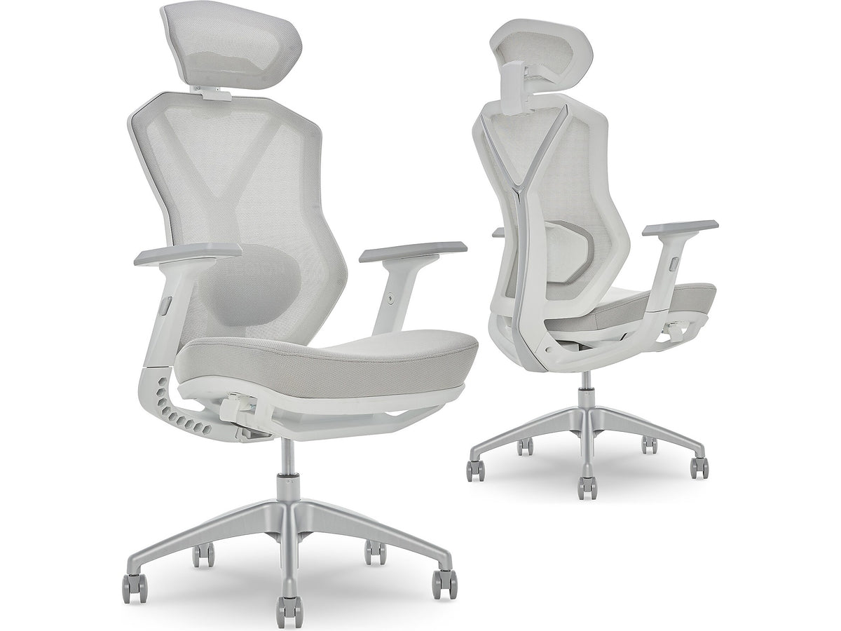 Lenovo Legion Mesh Ergonomic Racing Gaming Chair, Light Gray