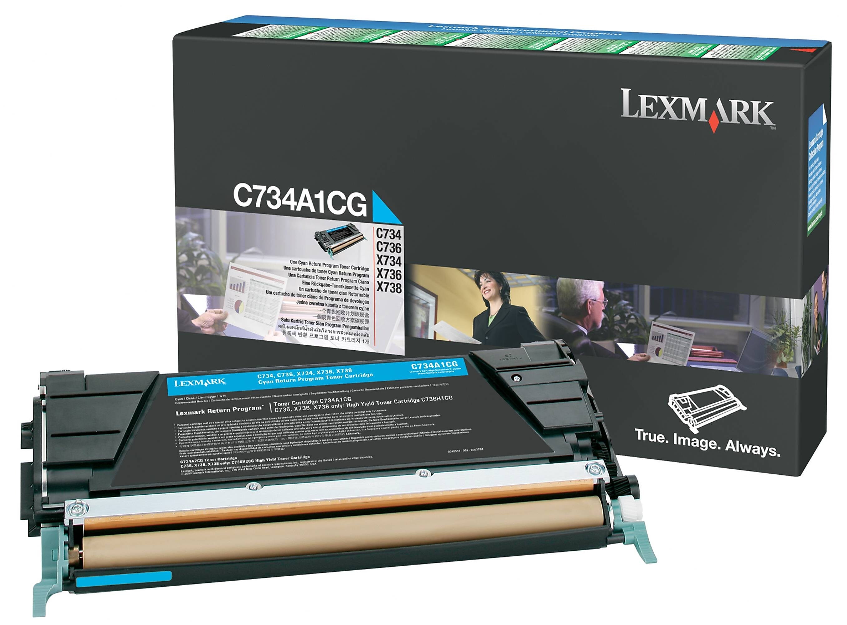 Lexmark C734 Cyan Standard Yield Toner Cartridge