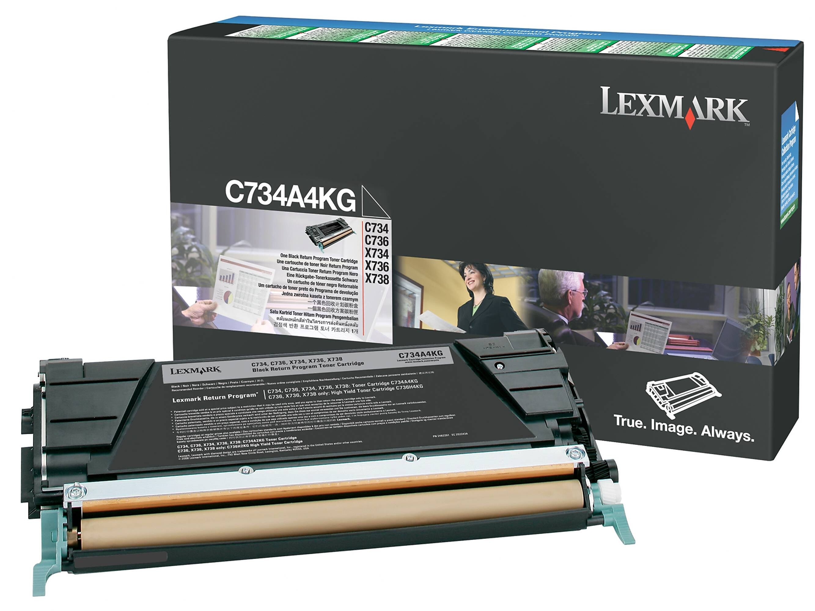 Lexmark C734A4KG Black Standard Yield Toner Cartridge