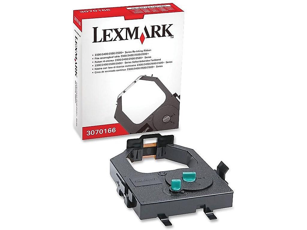 Lexmark Re-Ink Printer Ribbon, 3070166, Black